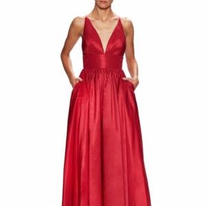 FAME AND PARTNERS Burgundy Astrid Gown